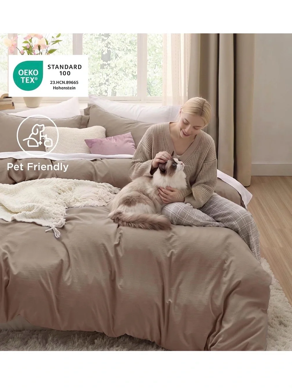bedsure khaki duvet